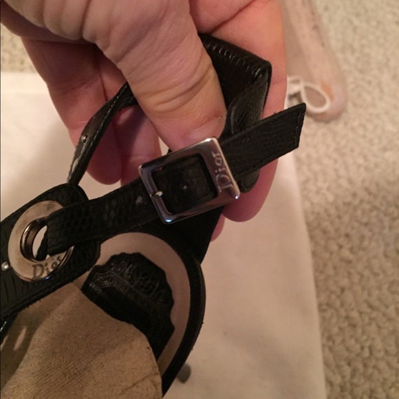 Dior sandals size 38 black studded slingback - Picture 7 of 13